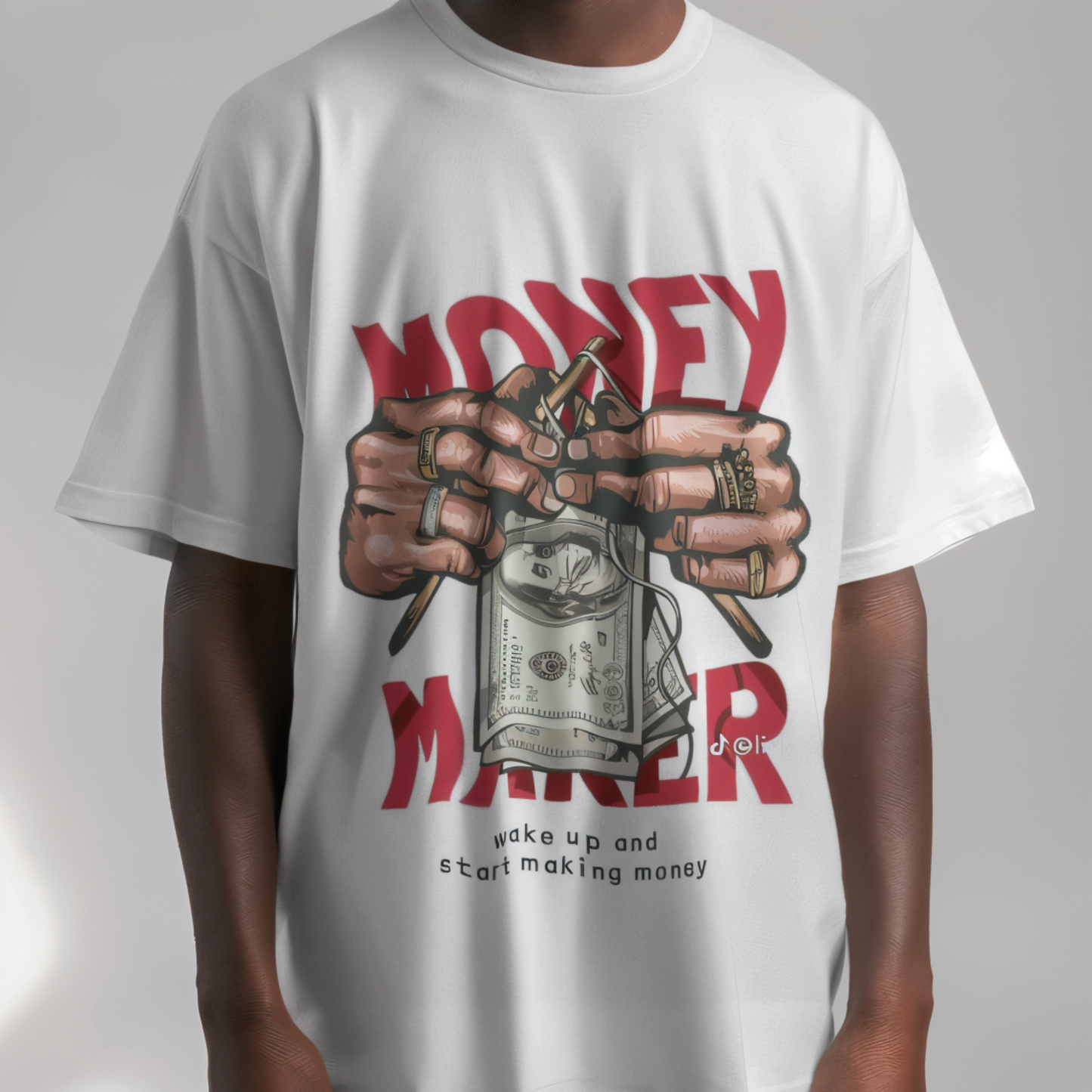 Be The Money Maker Title Oversized Tshirt