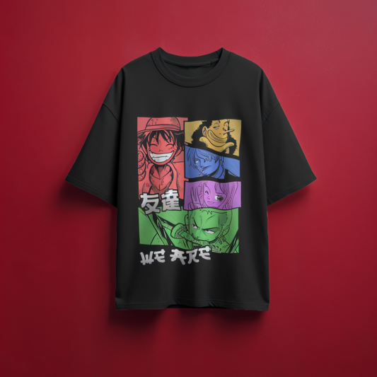 One Piece Characters Oversized Tshirt