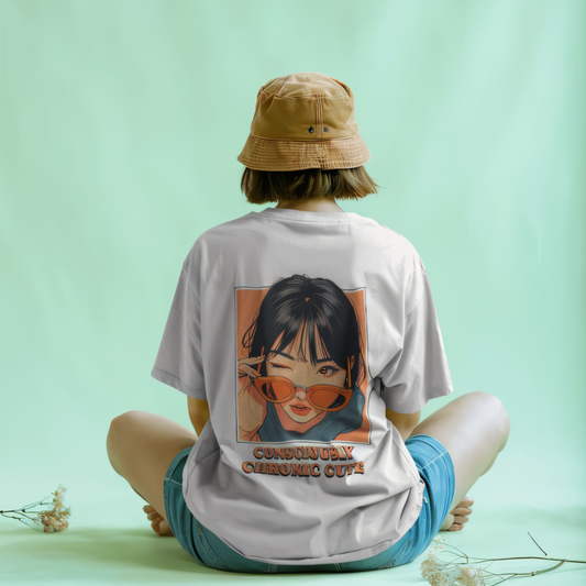 White Oversized Tshirt For Girls